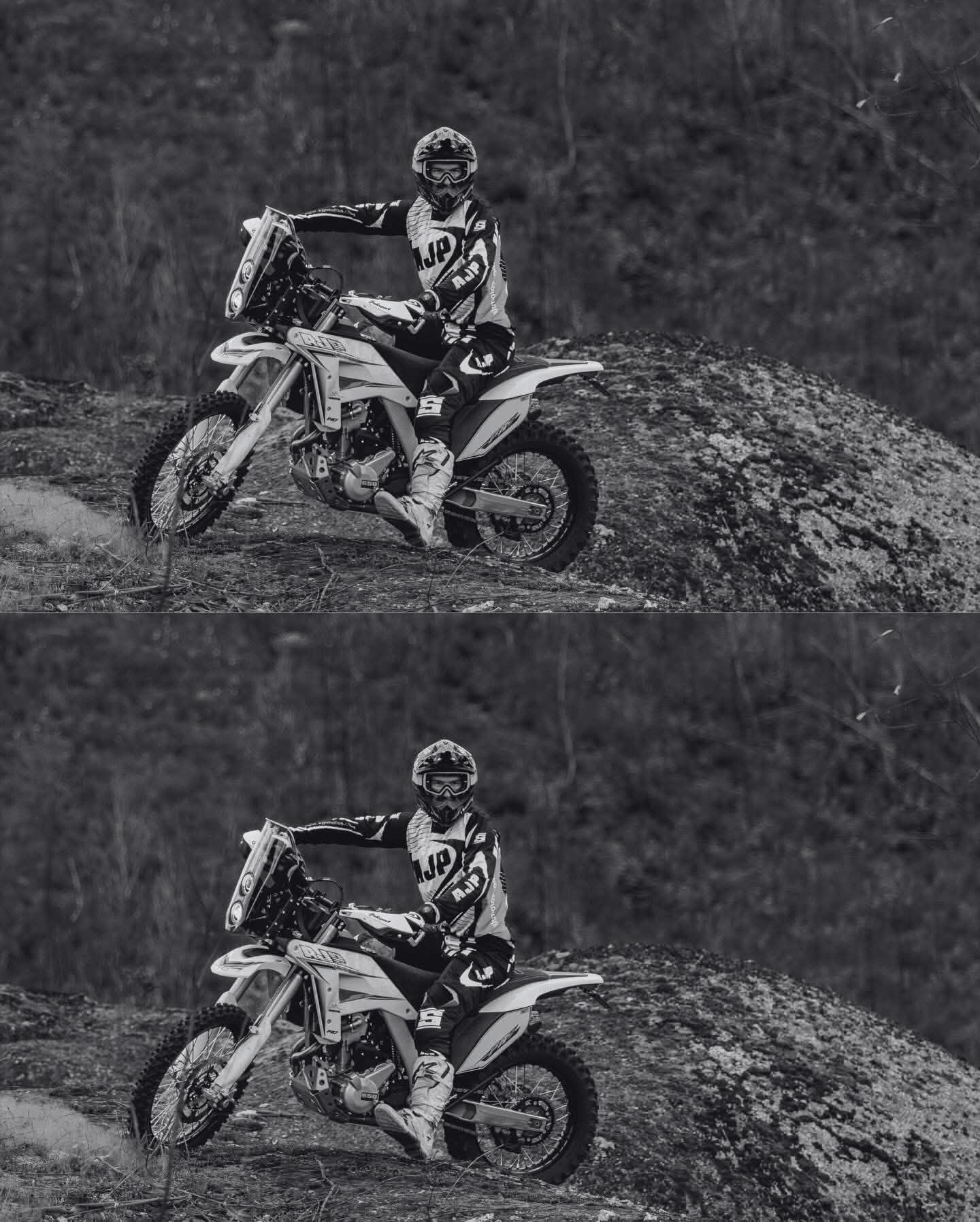 PR7 Adventure — pózování jezdce v terénu.